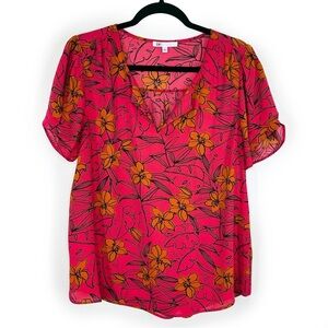 DR2 floral v neck blouse